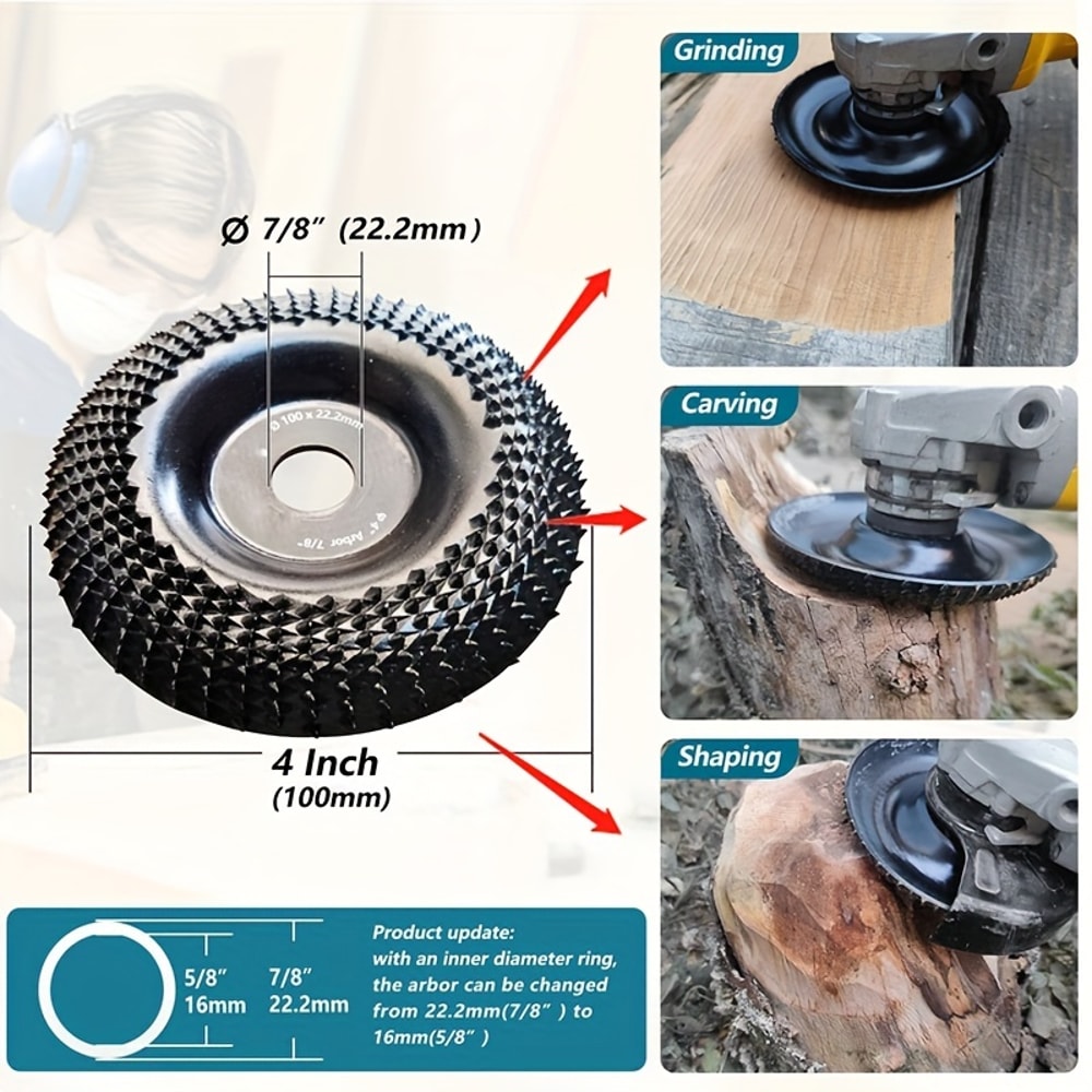 High Speed Wood Shaping Disc Grinder Wheel for Carving Sanding and Power Tools
