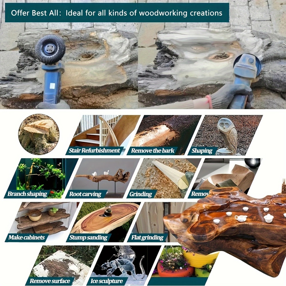 High Speed Wood Shaping Disc Grinder Wheel for Carving Sanding and Power Tools