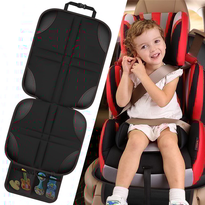 Universal Car Seat Protector for Kids with Kick Mat Waterproof Back Seat Cover