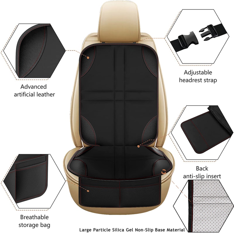 Universal Car Seat Protector for Kids with Kick Mat Waterproof Back Seat Cover