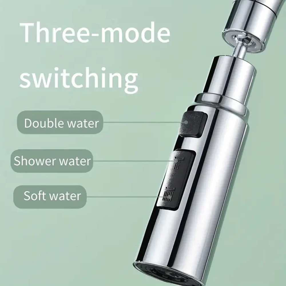 Mode Anti Splash Faucet Extender With Filter Kitchen Sprayer Head Water Saver 3