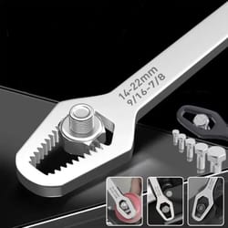 universal adjustable grip wrench self tightening multi size spanner tool