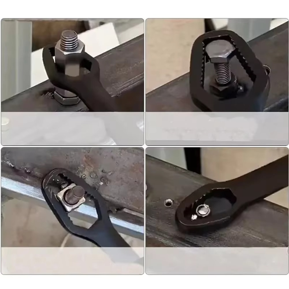 Universal Adjustable Grip Wrench Self Tightening Multi Size Spanner Tool