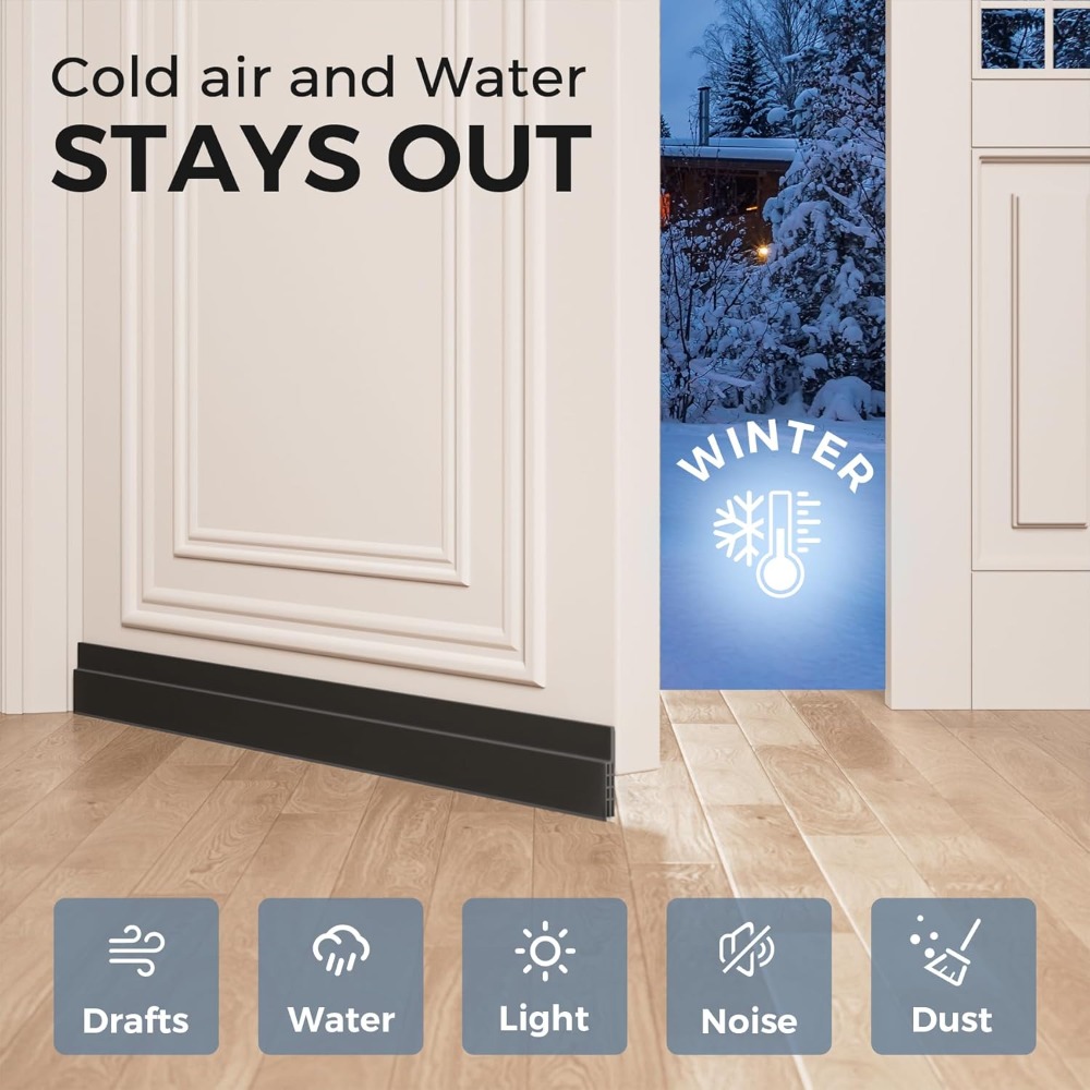 SilentSeal Door Draft Stopper Weather Stripping Sweep Guard