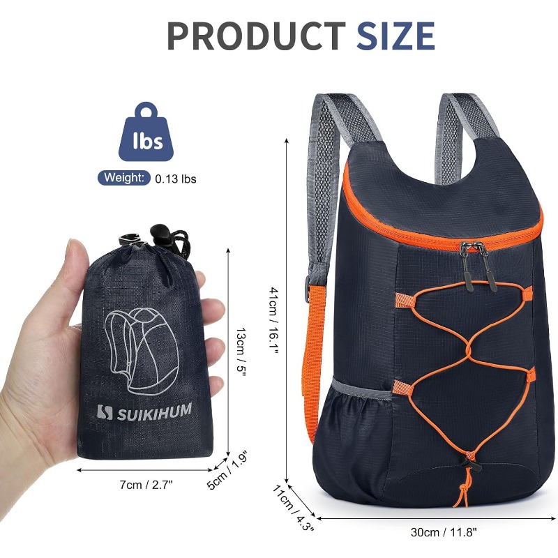 Ultra Light Foldable Waterproof Backpack for Travel Hiking Camping
