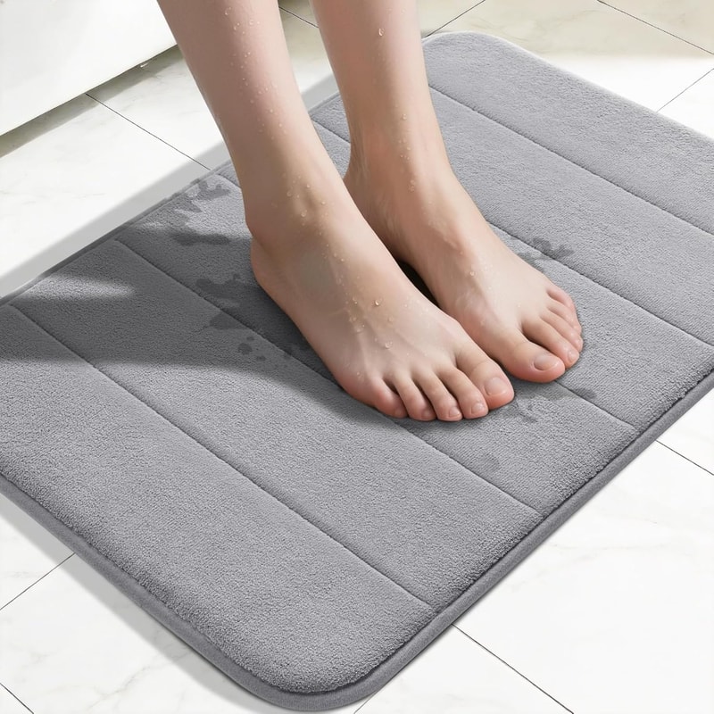 CloudStep Memory Foam Bath Mat Non Slip Quick Dry Bathroom Rug