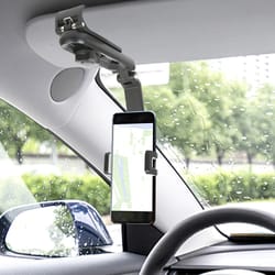 rotatable car sun visor phone holder foldable clip mount for safe driving