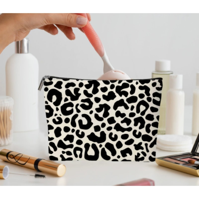Boho Makeup Bag Aesthetic Cosmetic Pouch Travel Toiletry Organizer for Women