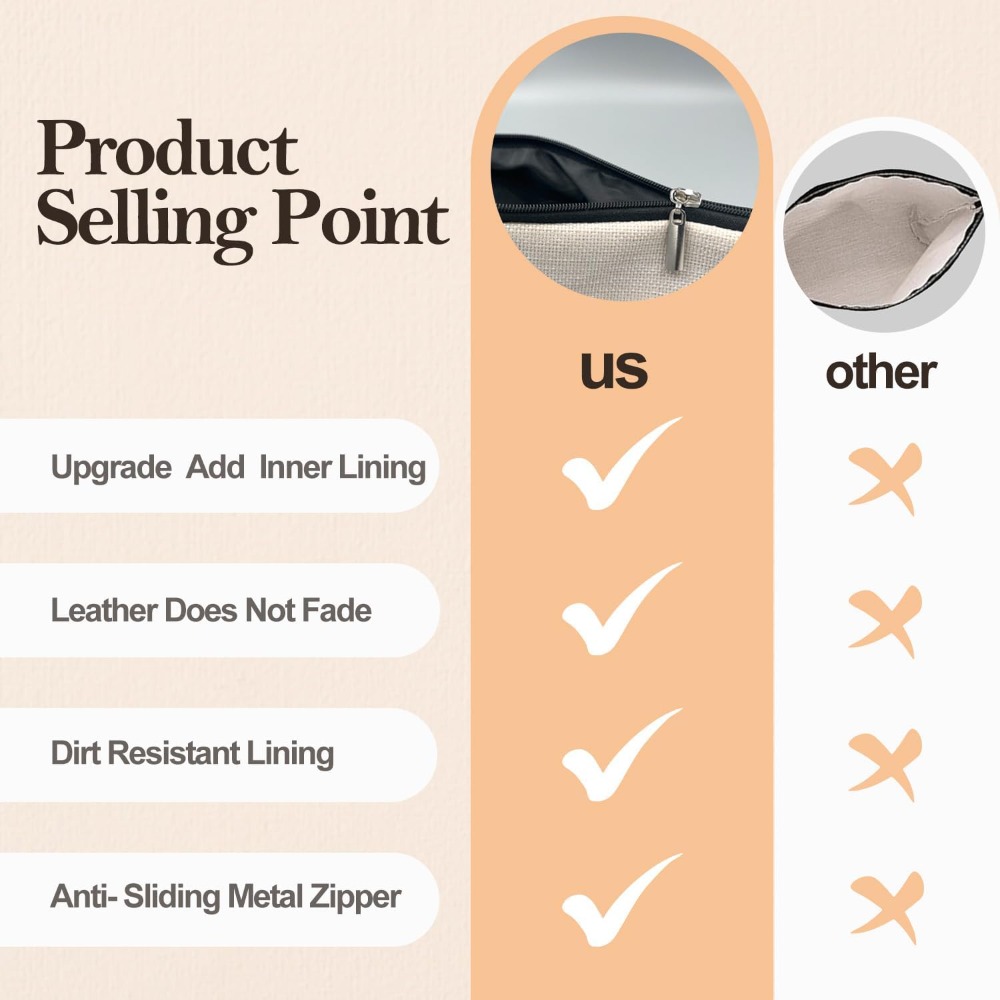 Boho Makeup Bag Aesthetic Cosmetic Pouch Travel Toiletry Organizer for Women