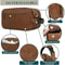 Waterproof Leather Travel Toiletry Bag for Men Compact Dopp Kit Organizer for Grooming Essentials