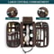 Waterproof Leather Travel Toiletry Bag for Men Compact Dopp Kit Organizer for Grooming Essentials