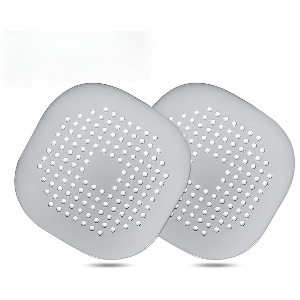 Pack Silicone Hair Drain Catcher Shower Drain Cover with Strong Suction for Bathroom Kitchen