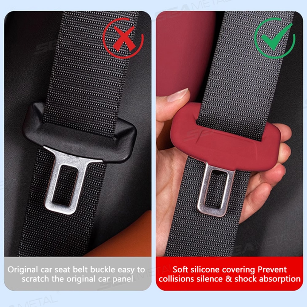 Universal Seat Belt Buckle Cover Anti Scratch Car Buckle Protector Set