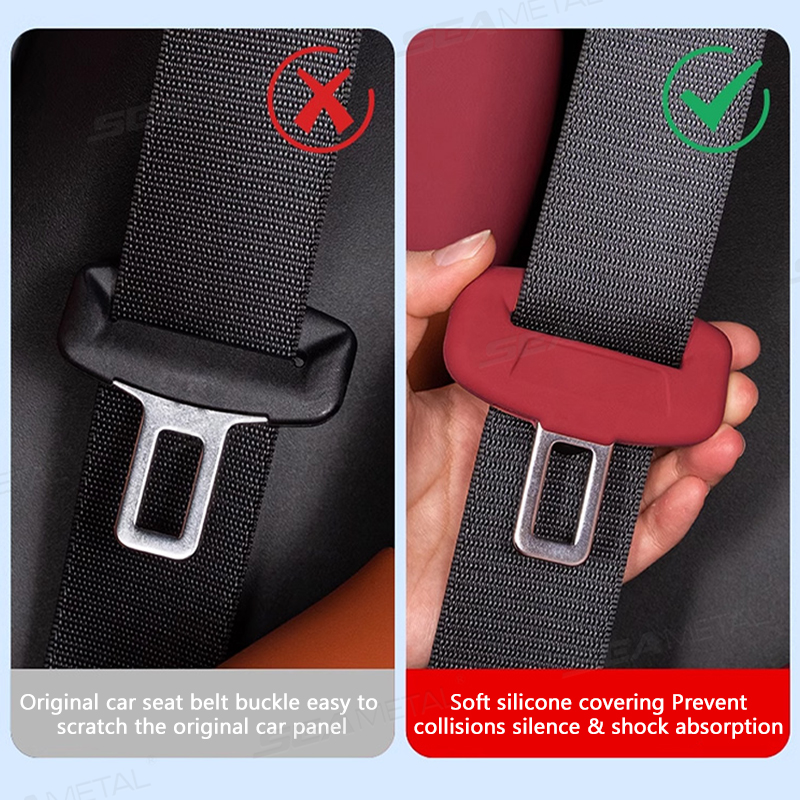 Universal Seat Belt Buckle Cover Anti Scratch Car Buckle Protector Set