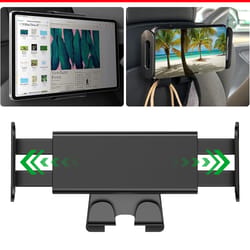 tesla back seat phone holder rotating tablet mount with hooks for model