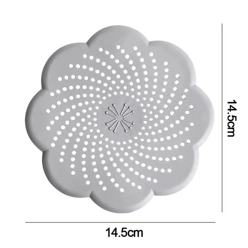 Flower Silicone Drain Hair Catcher Strainer Cover For Sink And Shower 1