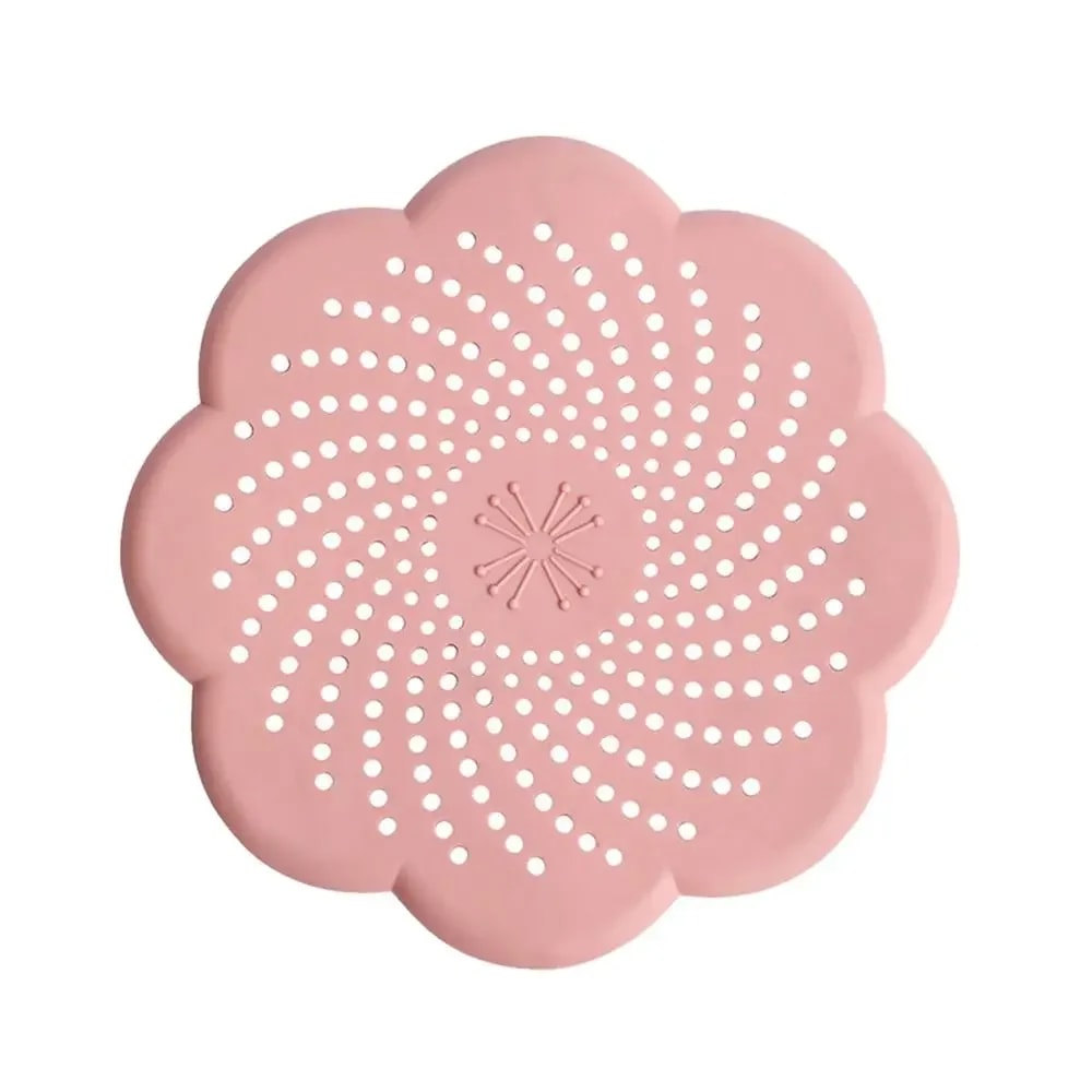 Flower Silicone Drain Hair Catcher Strainer Cover For Sink And Shower 9