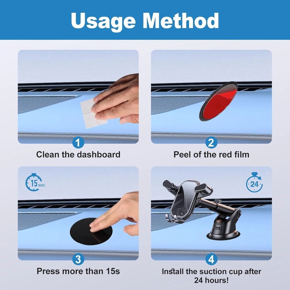Universal Car Dashboard Mount Pad 80mm Non Slip Base For GPS Phone Holder 5
