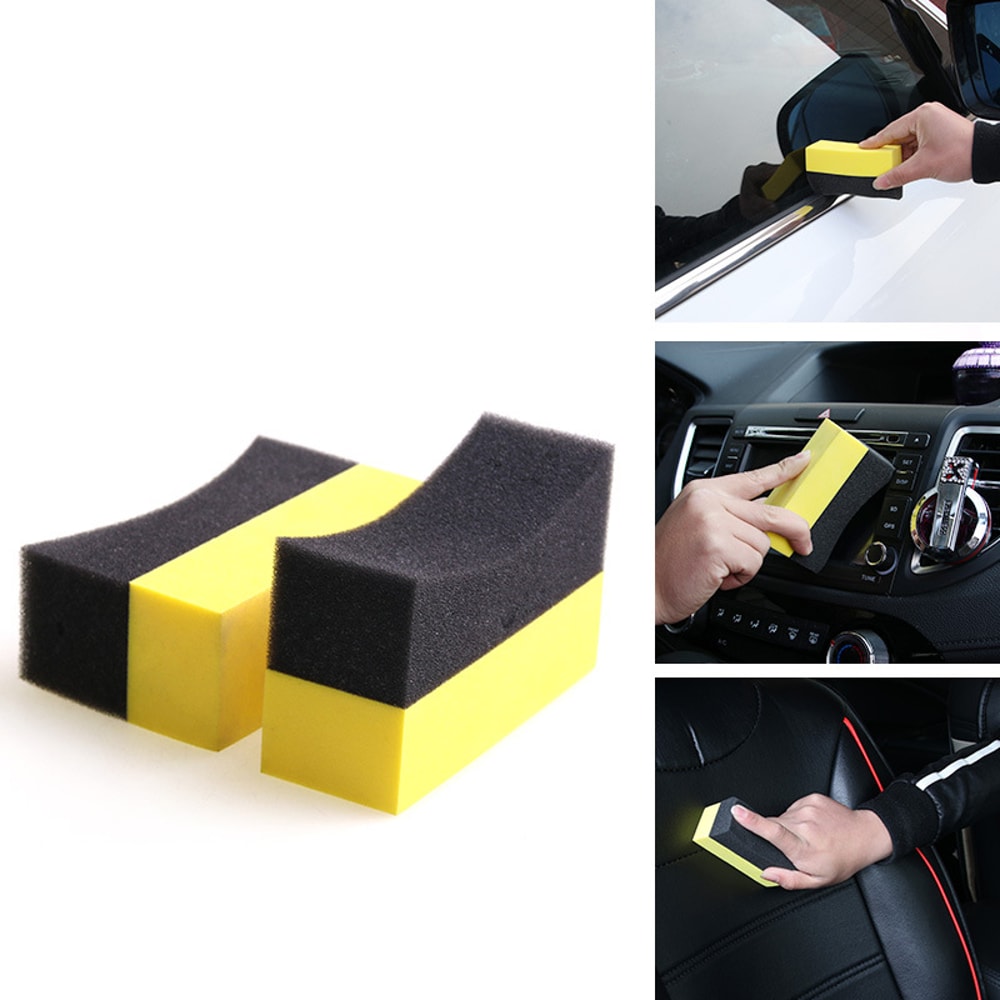 Premium Car Wheel Cleaning Brush & Tire Sponge Set for Detailing and Polishing