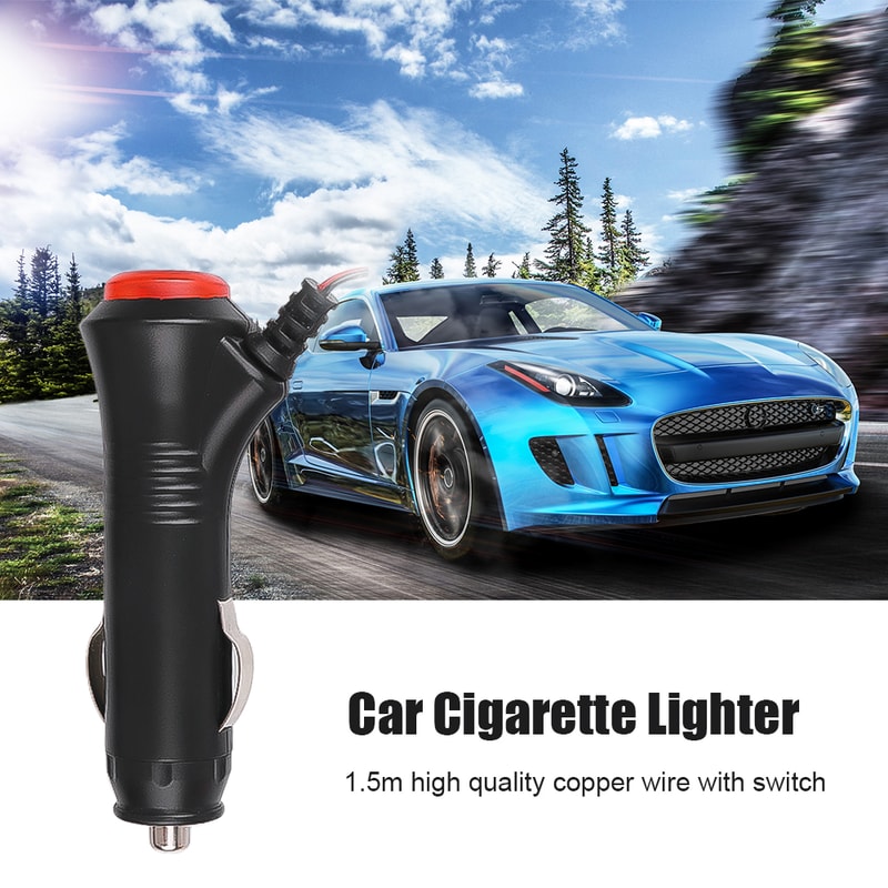 Universal Car Power Adapter Cable with Switch Cigarette Lighter Connector