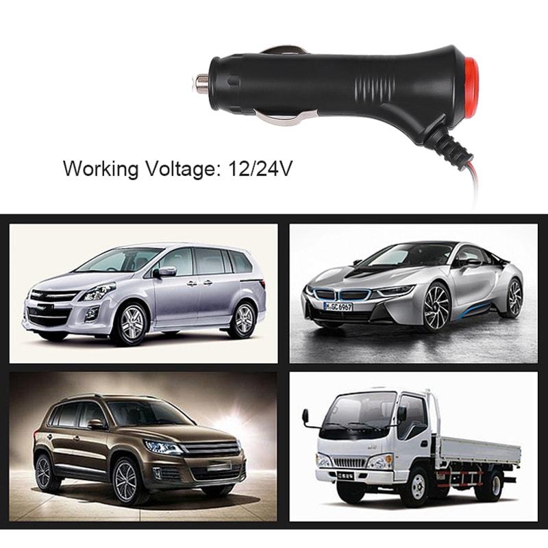 Universal Car Power Adapter Cable with Switch Cigarette Lighter Connector