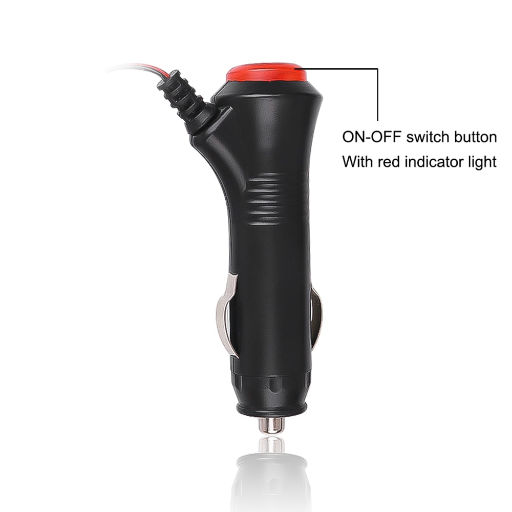 Universal Car Power Adapter Cable with Switch Cigarette Lighter Connector