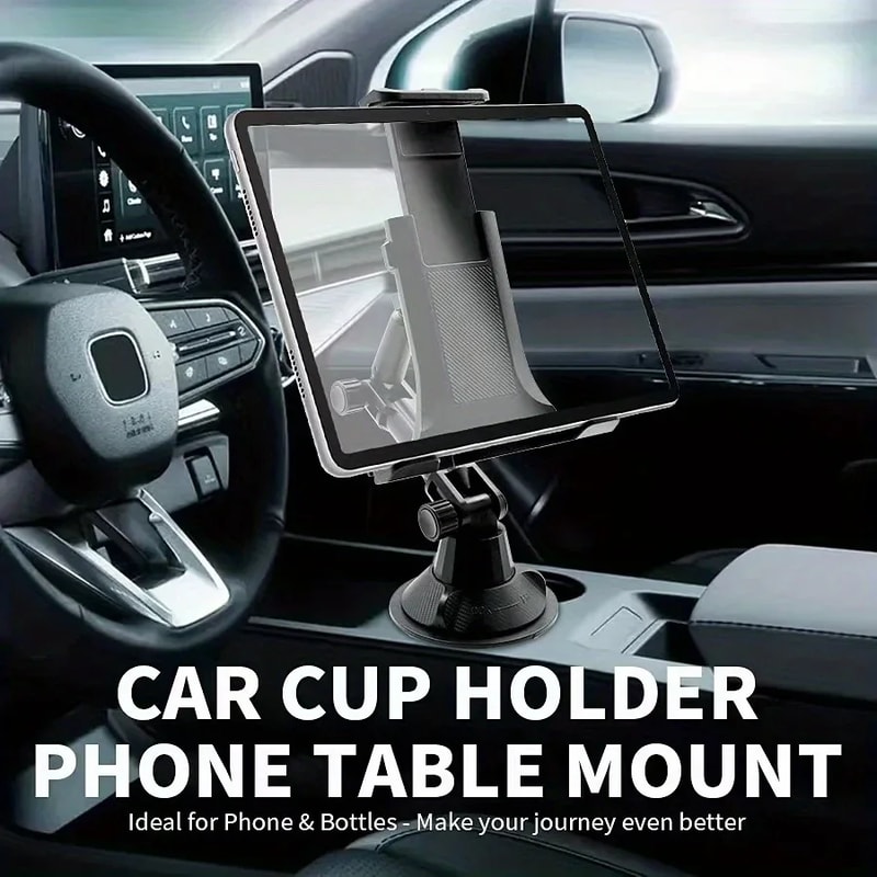 Universal Car Cup Holder Phone & Tablet Mount with Expandable Base and Rotation