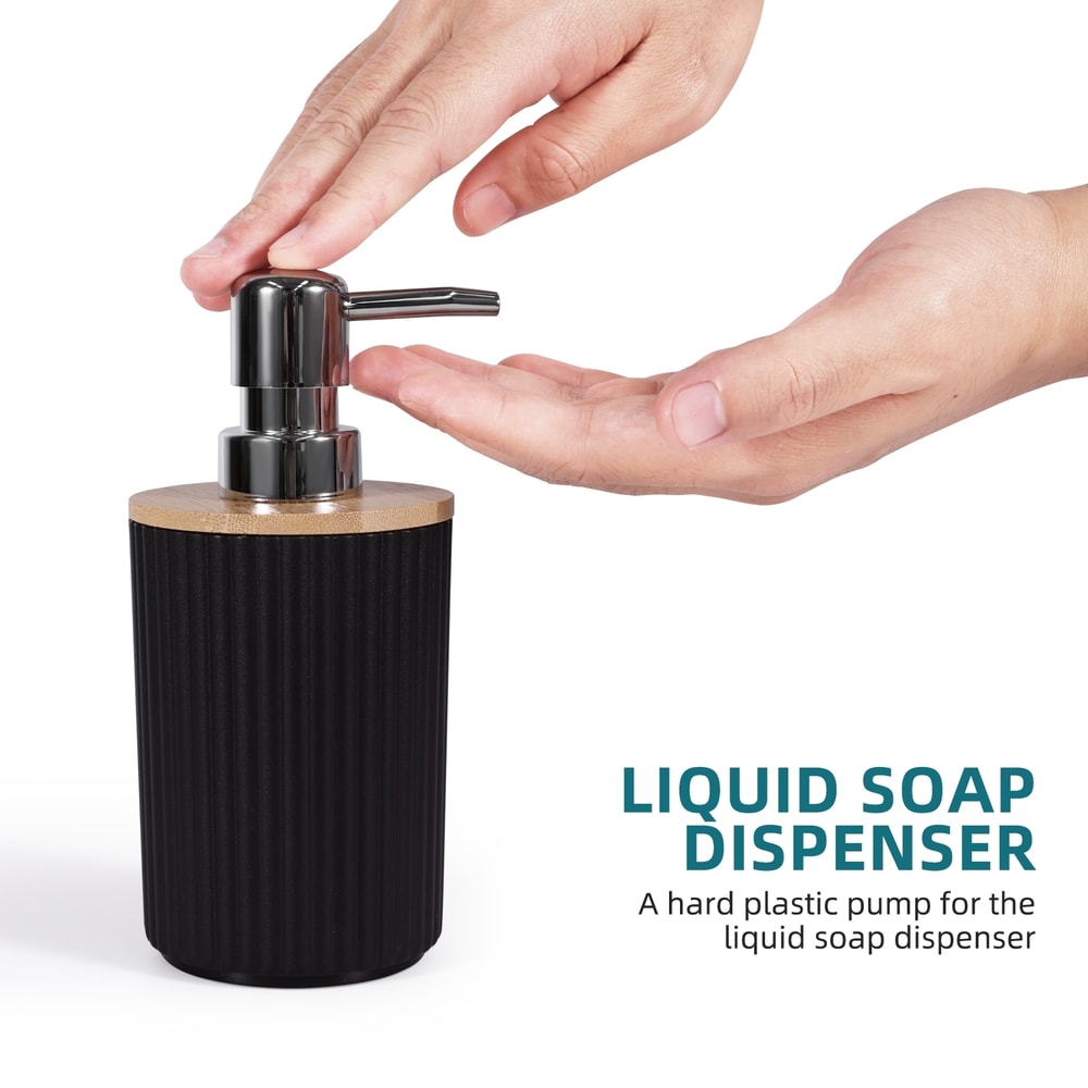 Piece Bathroom Accessories Set with Soap Dispenser & Toothbrush Holder Organizer