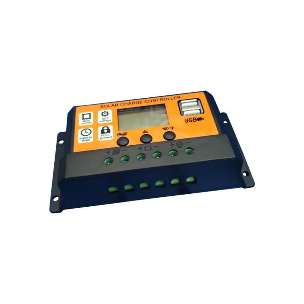 Solar Charge Controller PWM With LCD Display Smart Timer 0