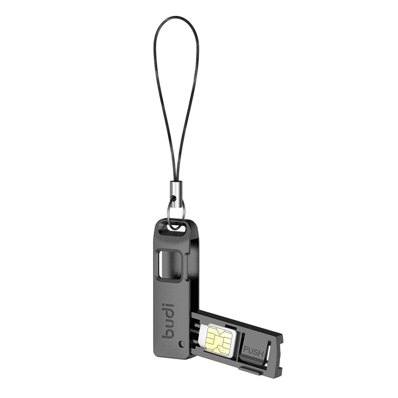 Multi Function SIM Card Holder Case with Ejector Tool & Lanyard Portable Storage Box
