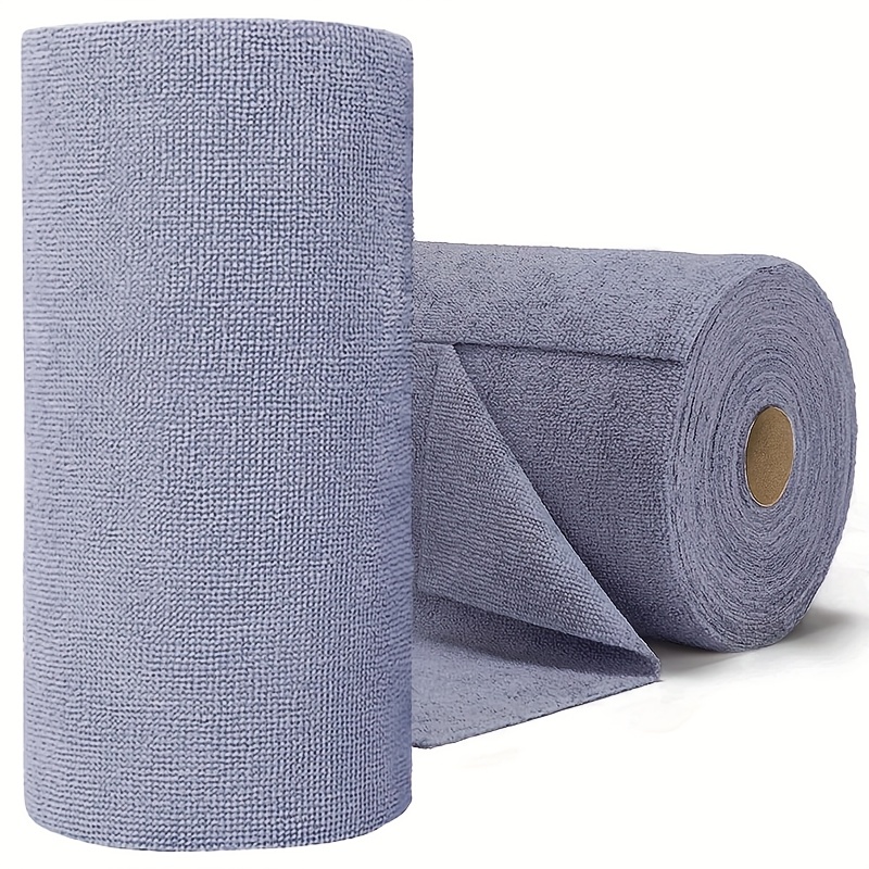 Reusable Microfiber Dish Cloth Roll Double Sided Kitchen Cleaning Cloth for Streak Free Shine