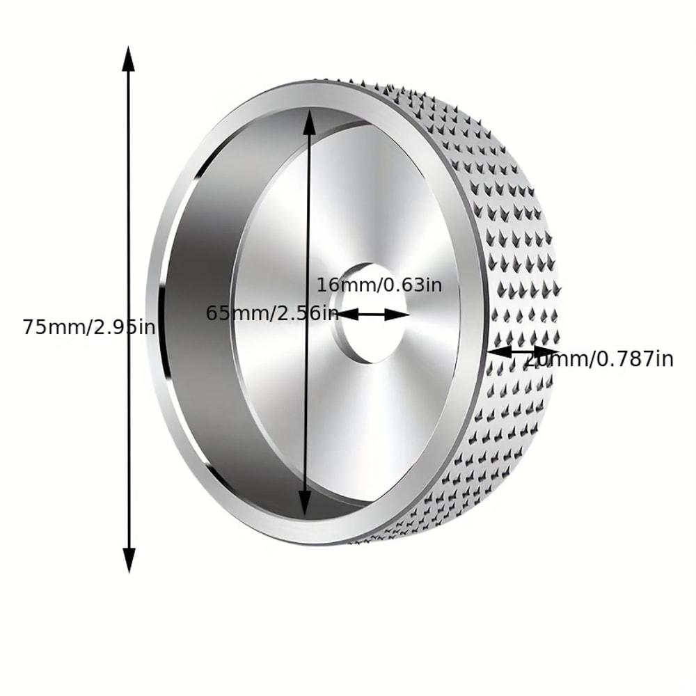 Carbide Studded Wood Carving Disc for Angle Grinder Precision Shaping Wheel