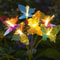 Solar Butterfly Garden Lights Outdoor Fiber Optic Lawn Decor Head Waterproof