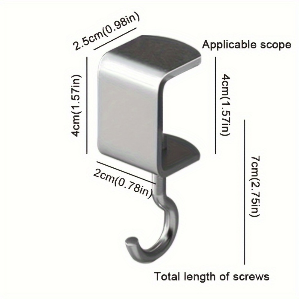 Rotating Desk Hook Set Heavy Duty desk hooks for Bags, Headphones & Accessories