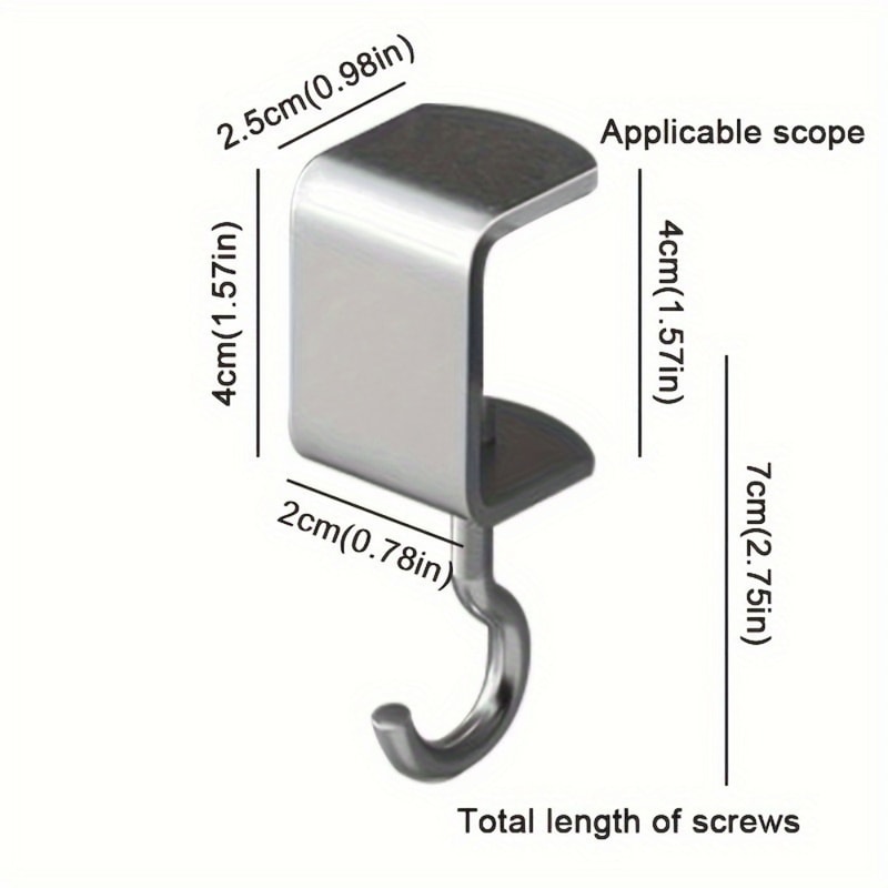 Rotating Desk Hook Set Heavy Duty desk hooks for Bags, Headphones & Accessories