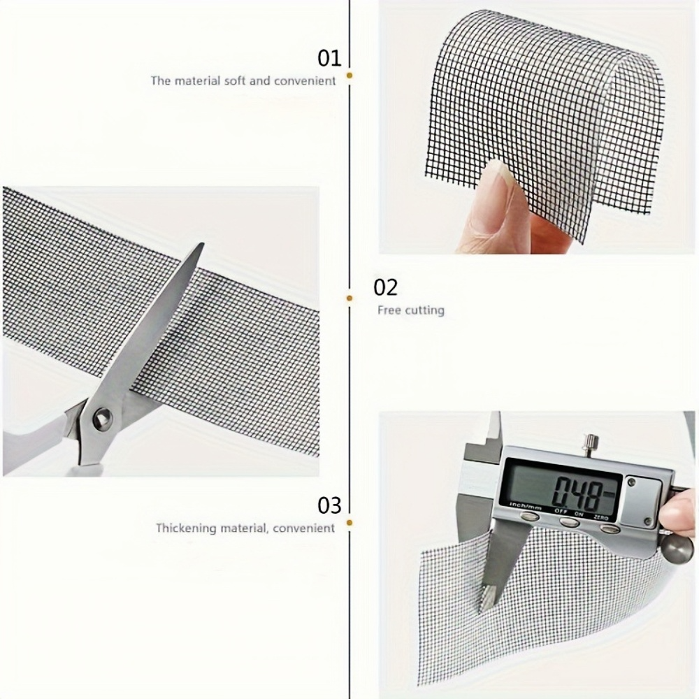Self Adhesive Window Screen Repair Tape For Quick Fix Mosquito Net Holes And Tears 4