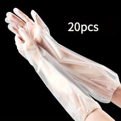 extra long waterproof cleaning gloves set disposable oil resistant kitchen gloves