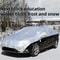 All Weather Half Car Cover for Sedans Waterproof UV Snow Shield for Windshield & Roof Protection