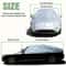 All Weather Half Car Cover for Sedans Waterproof UV Snow Shield for Windshield & Roof Protection