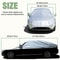 All Weather Half Car Cover for Sedans Waterproof UV Snow Shield for Windshield & Roof Protection