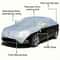 All Weather Half Car Cover for Sedans Waterproof UV Snow Shield for Windshield & Roof Protection