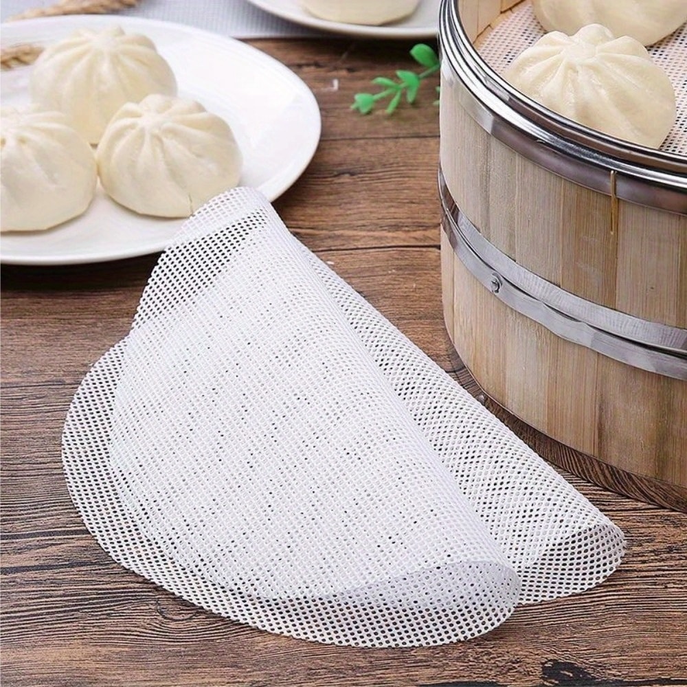 Reusable Silicone Steamer Liners Set Non Stick Bamboo Steaming Mats Heat Resistant
