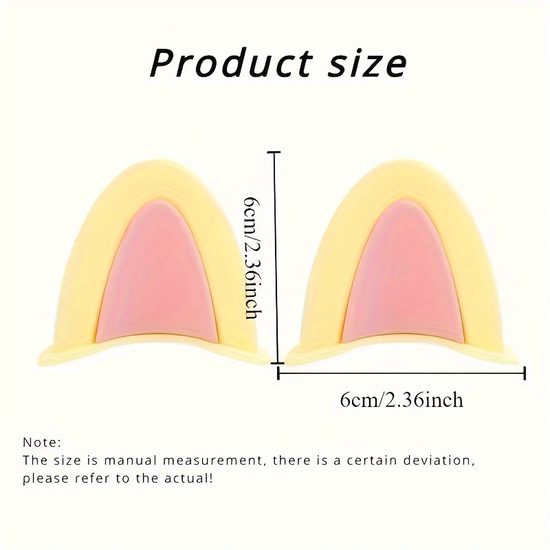 Cat Ear Steering Wheel Cover Cute Kawaii Car Decor Non Slip Grip Set 3