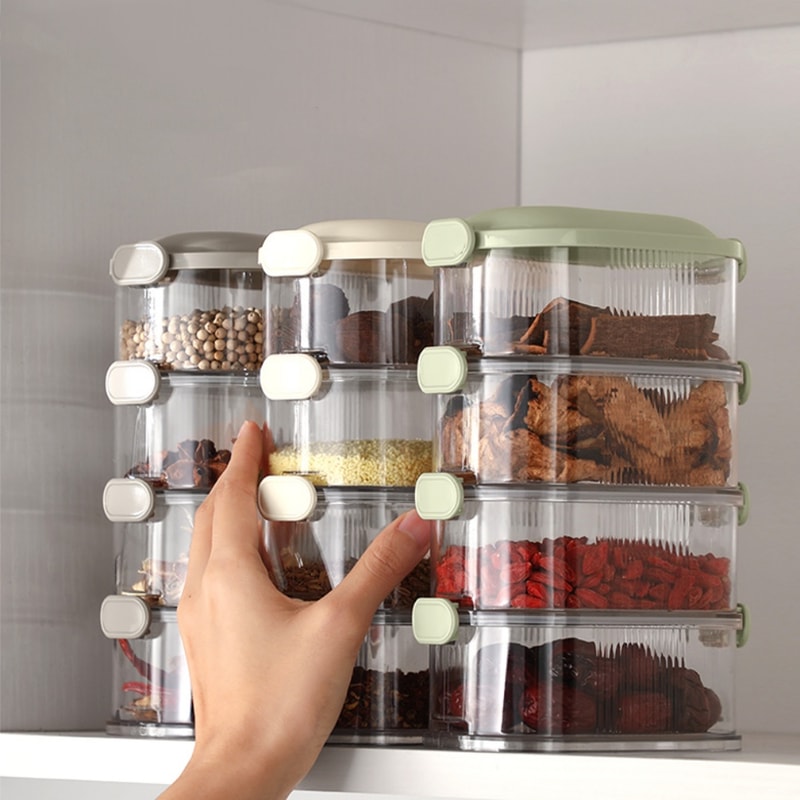 Stackable Multi Layer Food Storage Box Fridge Organizer Lunch Container 1