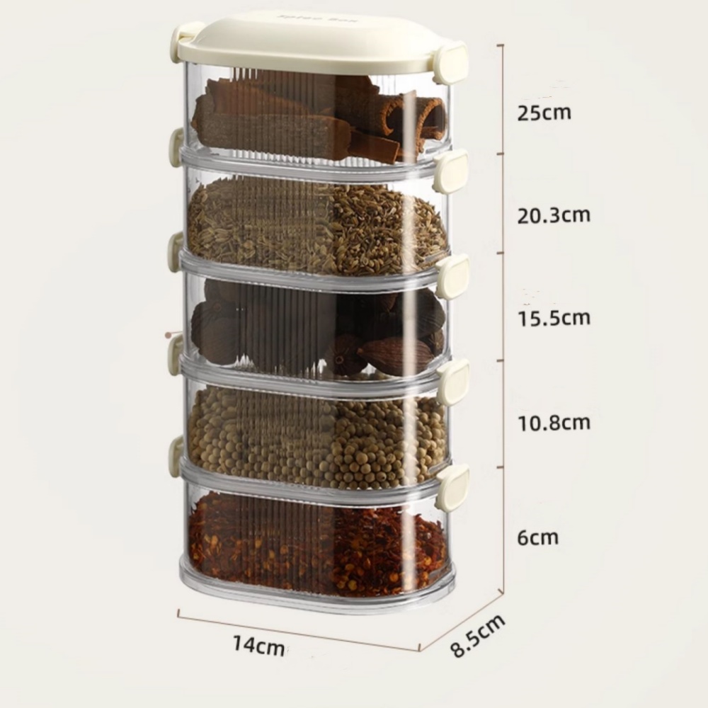 Stackable Multi Layer Food Storage Box Fridge Organizer Lunch Container 5