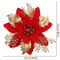 Glitter Artificial Poinsettia Flowers Set Festive Christmas Tree Wreath Decor 1