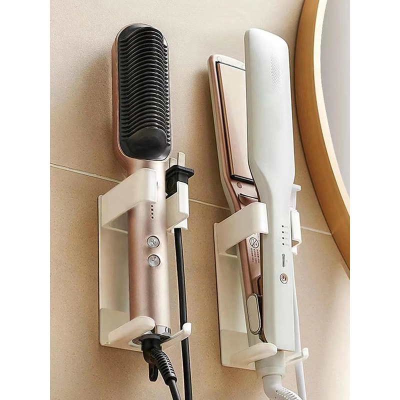 Punch Free Wall Storage Rack Set Black Adhesive Organizer Holders 6