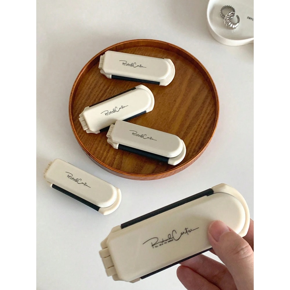 Foldable Pocket Comb with Mirror Portable Travel Hair Brush Compact Styling Tool