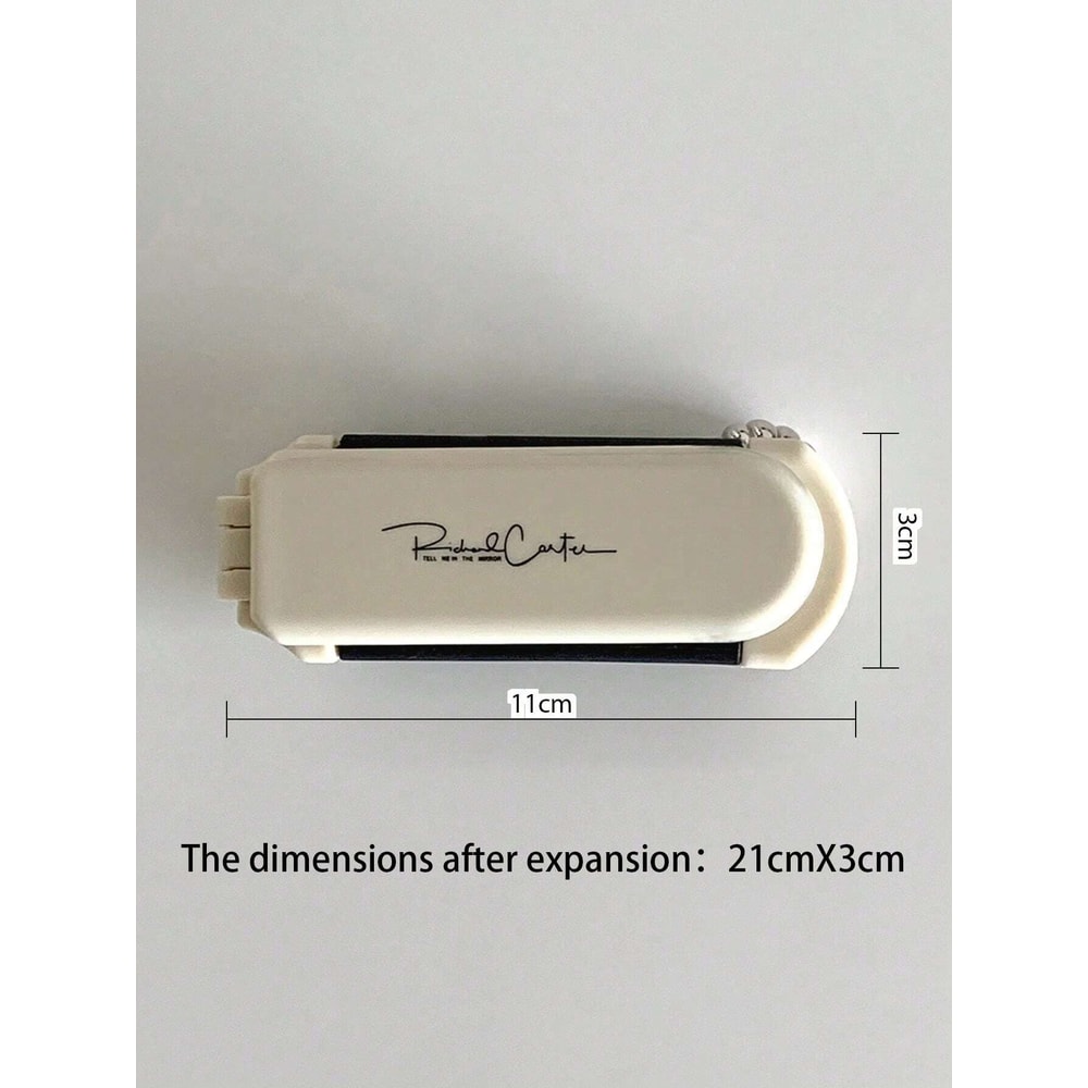 Foldable Pocket Comb with Mirror Portable Travel Hair Brush Compact Styling Tool