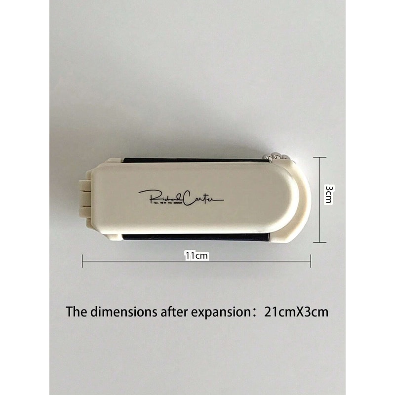 Foldable Pocket Comb with Mirror Portable Travel Hair Brush Compact Styling Tool